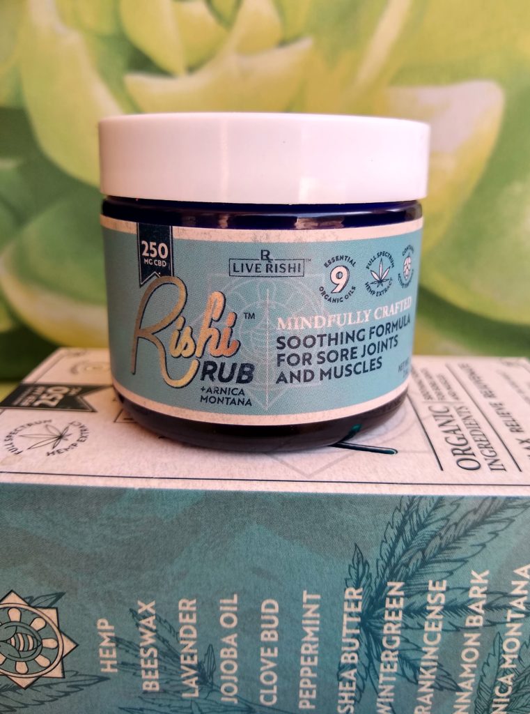 rishi rub with cbd and arnica